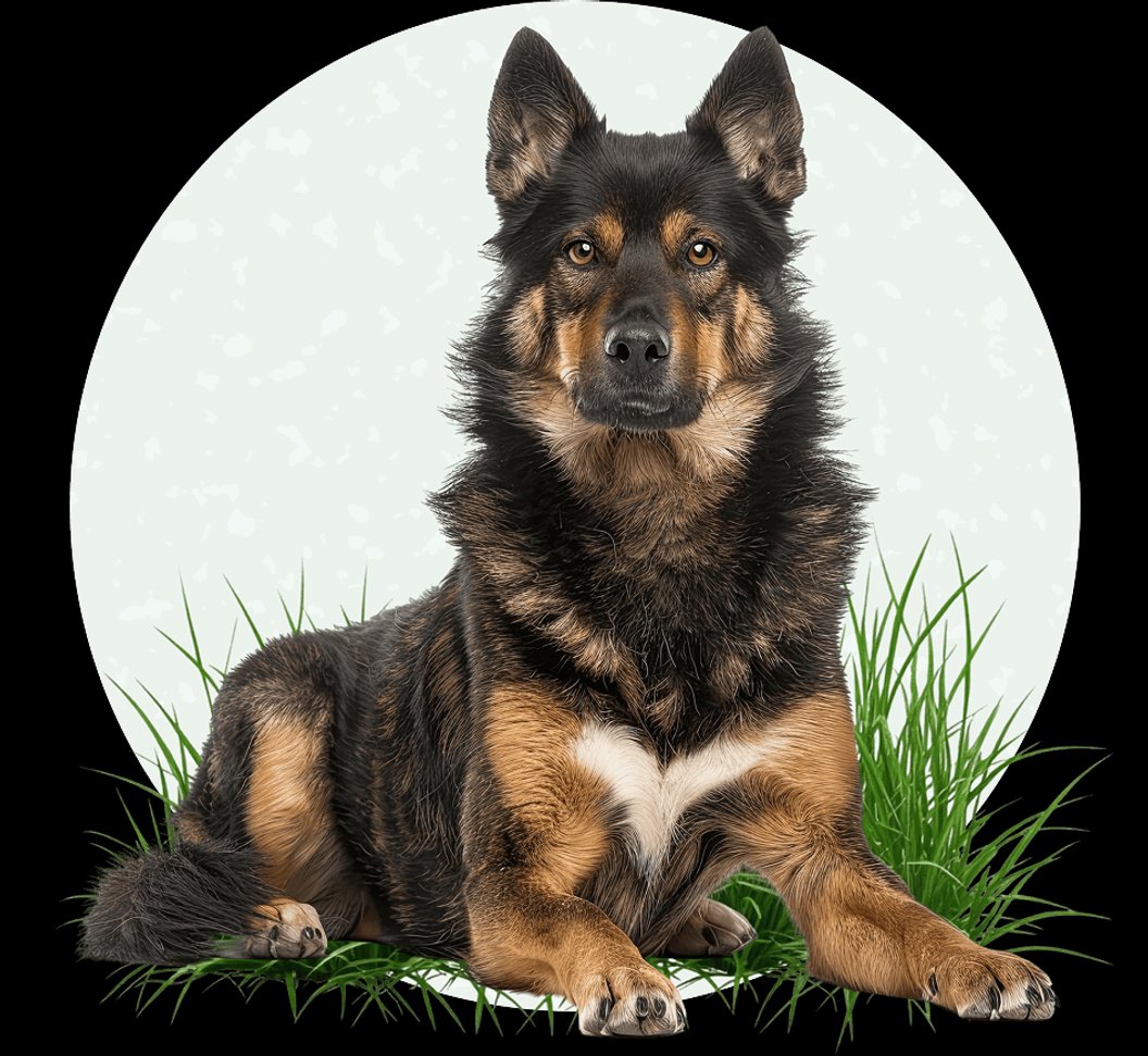 Illustration of professional pet waste removal service